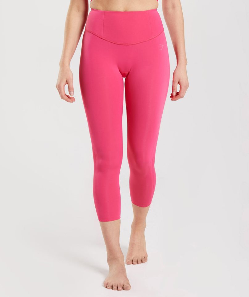 Women\'s Gymshark Studio 7/8 Leggings Pink | NZ 6NFOYG